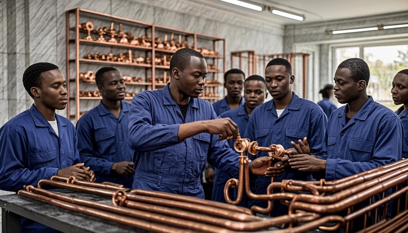 Students learning in workshop